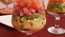 Verrine de saumon et avocat