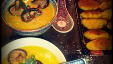 Velouté de potiron aux saveurs d'Asie et beignets de crevettes