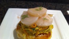 Tartelette feuilletée aux noix de saint-jacques