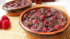 Gratin de framboises au chocolat