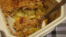 Crumble de poireaux aux noix & fleur de sel