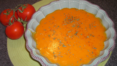 Velouté de potiron aux petits suisses