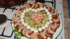 Salade fruitée et sa tartine de chèvre chaud