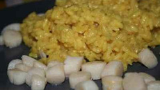 Risotto aux épices et aux pétoncles
