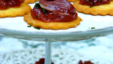 Tartelettes rhubarbe magret de canard fumé