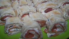 Roulé pain suédois et saumon