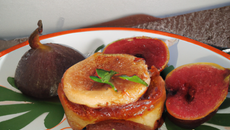 Moelleux aux pommes cannelle, cœur de figues