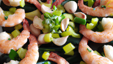 Poireaux aux crevettes