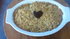 Crumble poire-chocolat gourmand