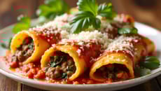 Cannellonis au bœuf ricotta et épinards