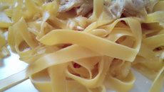 Barbue aux tagliatelles