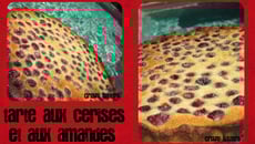 Tarte aux cerises et aux amandes