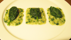 Risotto aux épinards et au persil