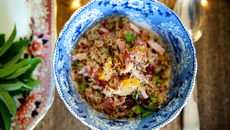 Salade de cranberries, abricots, noix de pecan et quinoa
