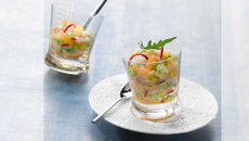 Taboulé de quinoa, saumon au naturel et primeurs