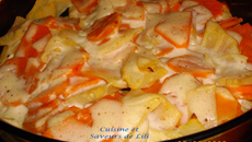 Gratin de patates douces et céleri