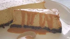 Cheesecake banane sauce caramel au lait de coco et rhum