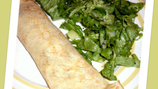 Crêpe à la béchamel jambon-champignons-fromage