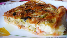 Quiche au saumon et courgettes