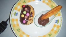 Mini éclairs au chocolat et Smarties