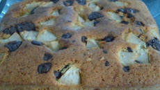 Gâteau poire-chocolat et amandes