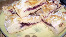 Gâteau Basque à la confiture de cerises