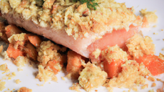 Crumble salé au saumon