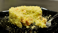 Risotto au poireau et au saumon