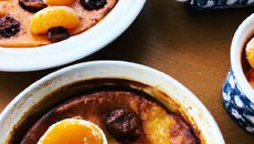 Petit clafoutis crème de marrons et clémentines