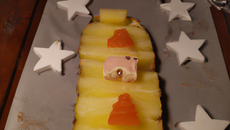 Bûche de Noël à la patates douces et ananas