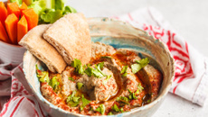 Caviar d'aubergines et pain pitta