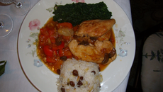 Escalope de poulet à l'indienne avec son riz à l'indienne