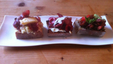 Tartinettes aux gésiers émincés