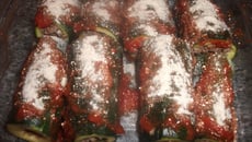 Courgettes farcies à la viande hâchée ciboulette/basilic