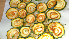 Eventail de courgettes