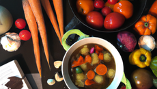 Soupe de la belle saison aux bizarreries du jardin