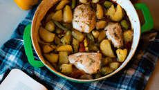 Poulet fermier aux pommes