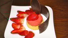 Ronde de fraises et chocolat rapide