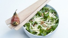 Salade de panais aux poires, lard et gruyère AOC