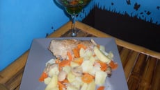 Cuisse de poulet et ses pommes