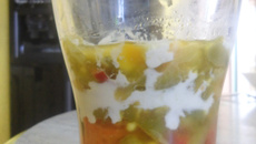 Verrine duo de poivrons