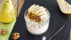 Riz au lait coco poires