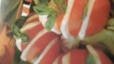 Eventail de tomates à la mozzarella