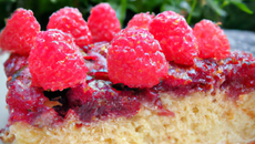 Gâteau aux framboises économique