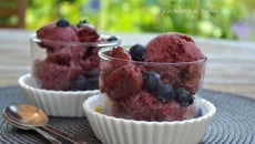 Sorbet aux myrtilles