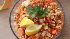 Salade radis noir, carottes et pommes