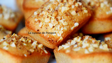 Financier à la crème de marron aux éclats de châtaignes