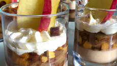Verrine de boudin blanc aux pommes et chantilly de marrons