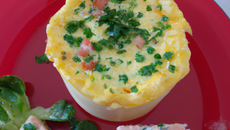 Flan de homard et sa crème d'estragon maison