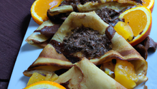 Crêpes au chocolat et à l'orange